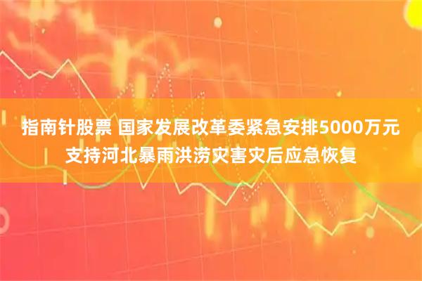 指南针股票 国家发展改革委紧急安排5000万元支持河北暴雨洪涝灾害灾后应急恢复